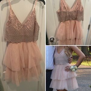 Blush Pink Hoco Dress